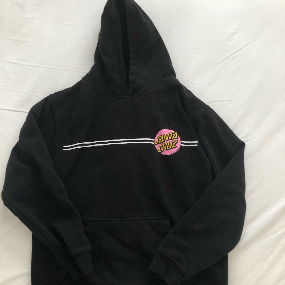Santa Cruz classic black girls hoodie